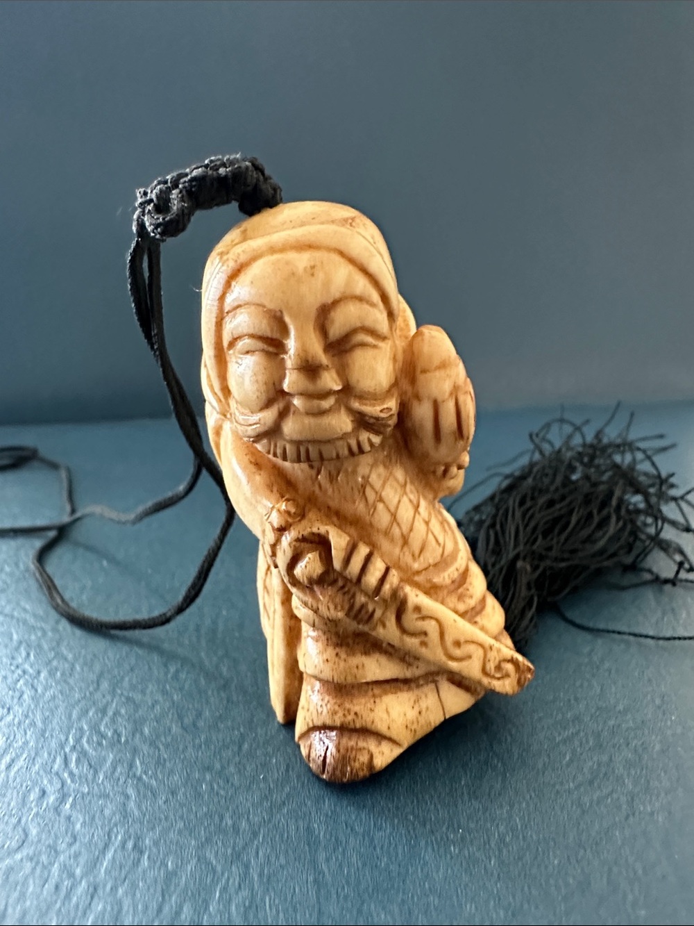 Vintage Hand Carved Man with Sword